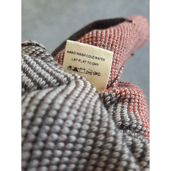 Native-Inspired Knit Cardigan Sweater Wool Blend Tie Patterns M. Rena Womens L - Picture 8 of 8